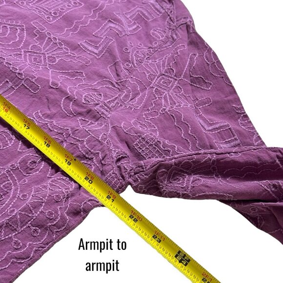 Vintage Sea Breeze of California Boho Lagenlook Coastal Embroidered Button up XL - Picture 8 of 9